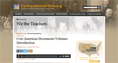 Desktop Screenshot of blog.teachingamericanhistory.org