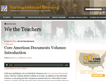 Tablet Screenshot of blog.teachingamericanhistory.org